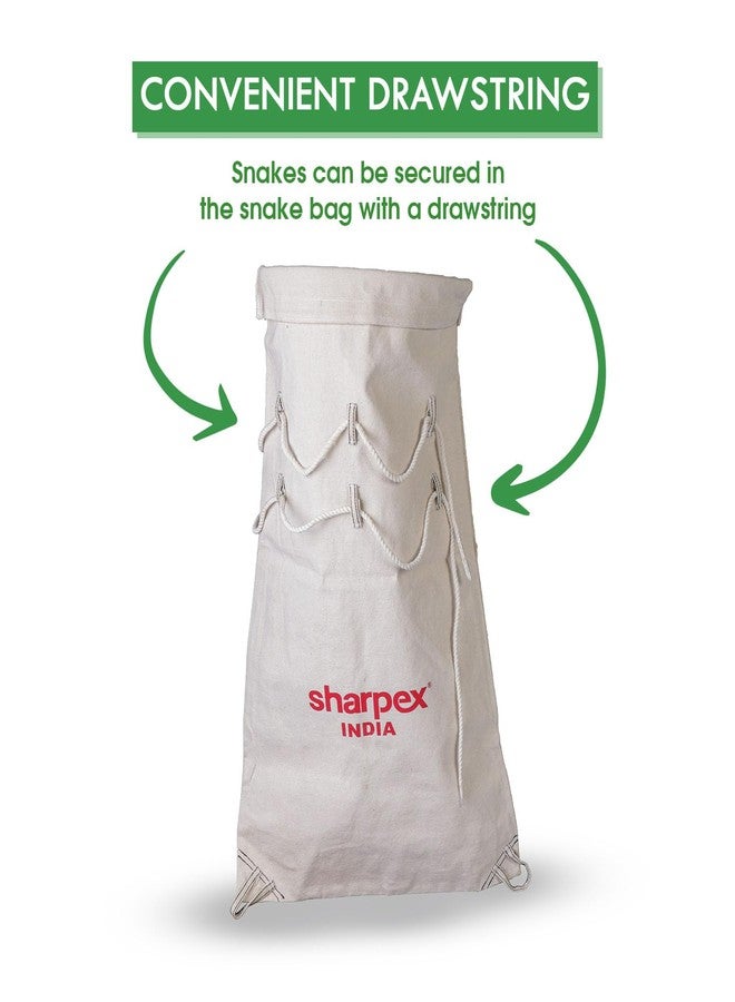 Sharpex Heavy Duty Snake & Reptile Bag with Drawstring and Handle | 80 x 44 cm Large Snake Catching Bag with Sewn Bottom Corners for Safe Transport and Rescue Operations - Image 5
